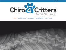 Tablet Screenshot of chiro4critters.com